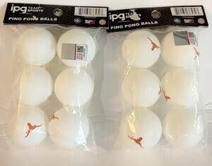 IPG Team Sports Texas Longhorns NCAA Ping Pong Balls 12 Pack UT Beer Pong New